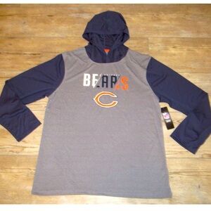 Chicago Bears NFL Team Apparel Performance Hooded Shirt Size Men's Large